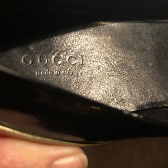 Gucci Flats - Bamboo Horse-bit Black/Gold - sz 9 - Picture 8 of 8